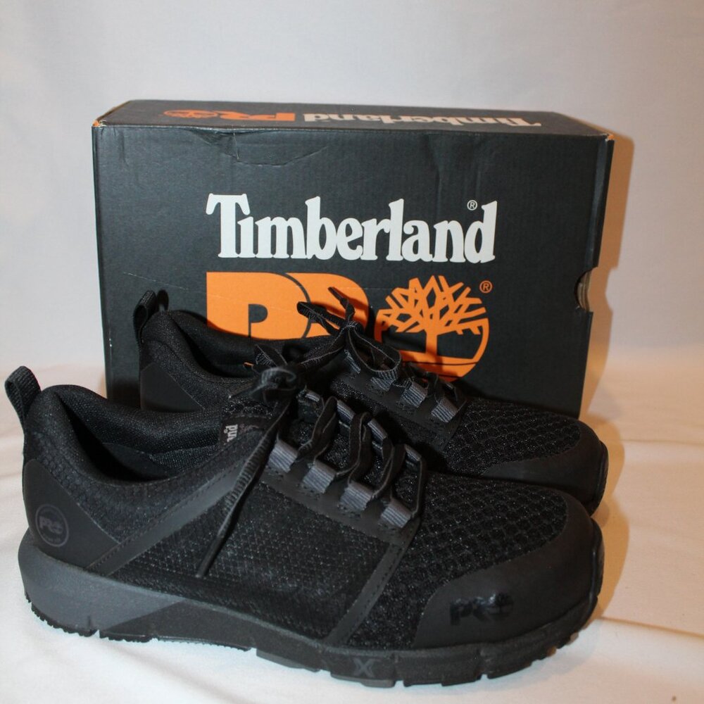 NIB WOMEN'S TIMBERLAND PRO SAFETY COMPOSIT TOE‎ RADIUS WORK HIKING SHOES BLACK